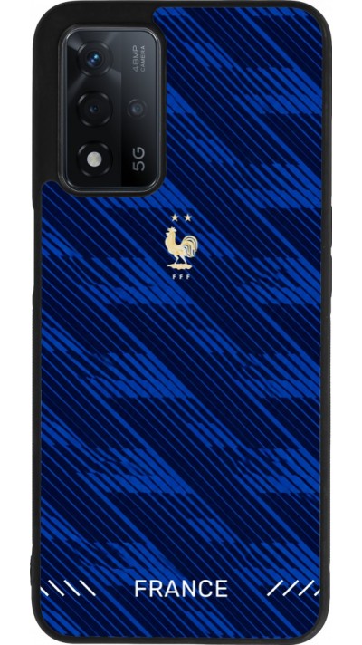 Coque OPPO A93s 5G - Silicone rigide noir Maillot de football France 2026 personnalisable