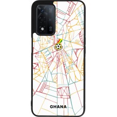 Coque OPPO A93s 5G - Silicone rigide noir Maillot de football Ghana 2026 personnalisable