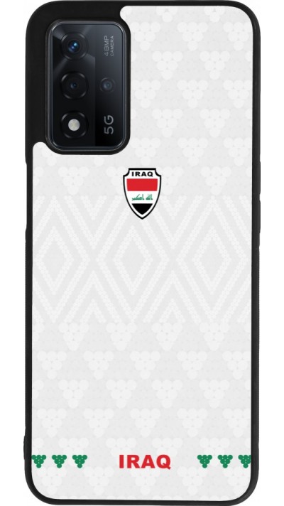 Coque OPPO A93s 5G - Silicone rigide noir Maillot de football Irak 2026 personnalisable