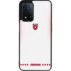 Coque OPPO A93s 5G - Silicone rigide noir Maillot de football Jordanie 2026 personnalisable