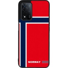 Coque OPPO A93s 5G - Silicone rigide noir Maillot de football Norvège 2026 personnalisable