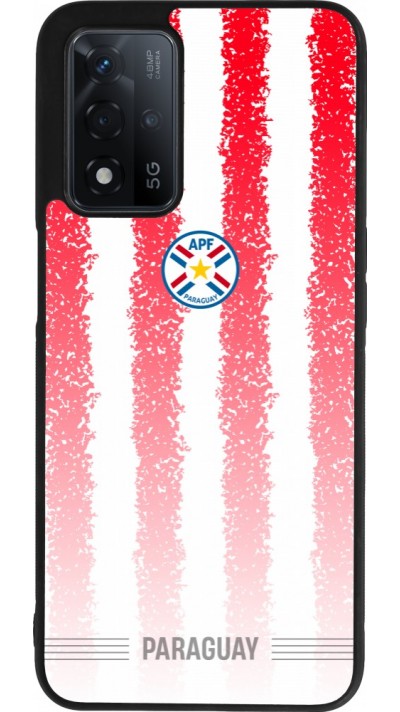 OPPO A93s 5G Case Hülle - Silikon schwarz Paraguay 2026 personalisierbares Fussballtrikot