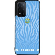 Coque OPPO A93s 5G - Silicone rigide noir Maillot de football RD Congo 2026 personnalisable