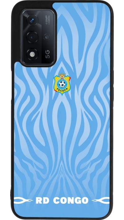 Coque OPPO A93s 5G - Silicone rigide noir Maillot de football RD Congo 2026 personnalisable