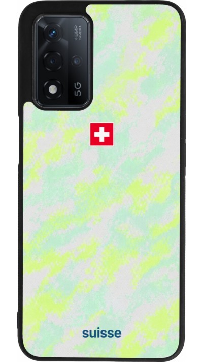 Coque OPPO A93s 5G - Silicone rigide noir Maillot de football Suisse Away 2026 personnalisable