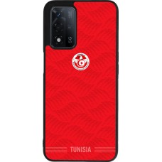 Coque OPPO A93s 5G - Silicone rigide noir Maillot de football Tunisie 2026 personnalisable