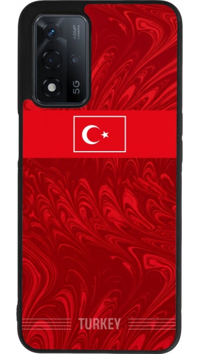 OPPO A93s 5G Case Hülle - Silikon schwarz Türkei 2026 personalisierbares Fussballtrikot