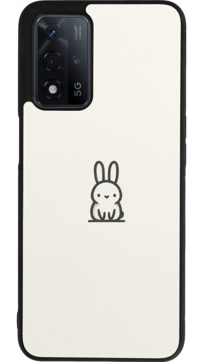 Coque OPPO A93s 5G - Silicone rigide noir Minimal bunny cutie