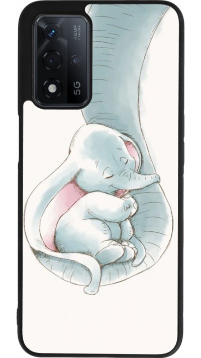 Coque OPPO A93s 5G - Silicone rigide noir Mom 1903