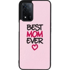 Coque OPPO A93s 5G - Silicone rigide noir Mom 2023 best Mom ever pink