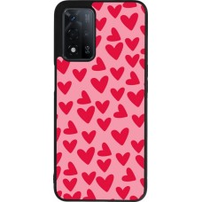 Coque OPPO A93s 5G - Silicone rigide noir Mom 2024 petits coeurs