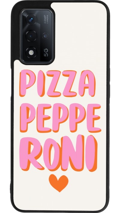Coque OPPO A93s 5G - Silicone rigide noir Pizza pepperoni 2026