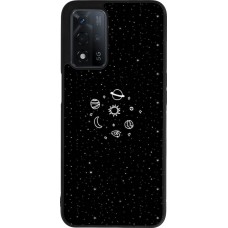 Coque OPPO A93s 5G - Silicone rigide noir Space Doodle