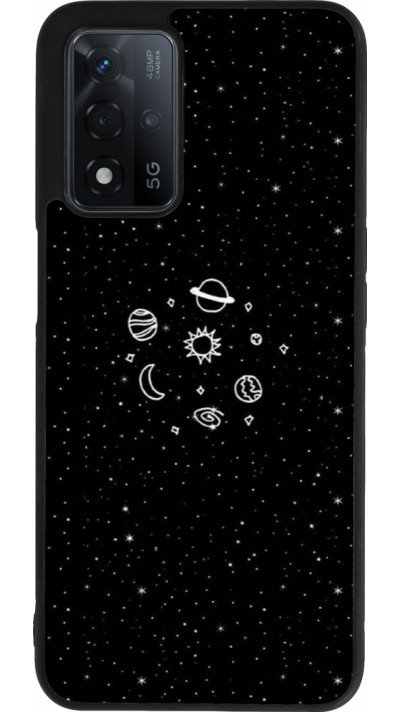 Coque OPPO A93s 5G - Silicone rigide noir Space Doodle