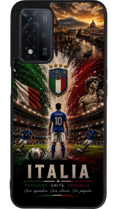 OPPO A93s 5G Case Hülle - Silikon schwarz Fussball Italien splash 2026