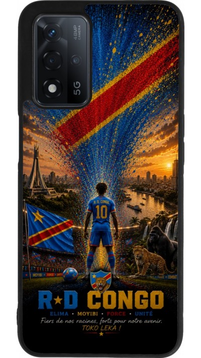 OPPO A93s 5G Case Hülle - Silikon schwarz Fussball Demokratische Republik Kongo splash 2026