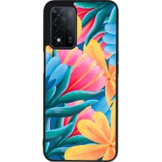 Coque OPPO A93s 5G - Silicone rigide noir Spring 23 colorful flowers