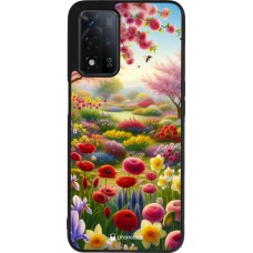 Coque OPPO A93s 5G - Silicone rigide noir Spring 25 Bouquet printemps
