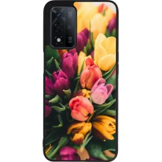 Coque OPPO A93s 5G - Silicone rigide noir Bouquet of tulips Spring 2026