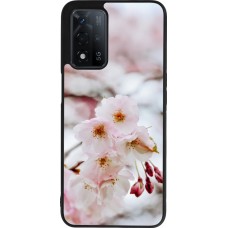 Coque OPPO A93s 5G - Silicone rigide noir Cherry tree Spring 2026
