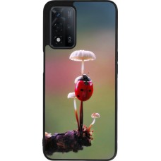 Coque OPPO A93s 5G - Silicone rigide noir Ladybird on a mushroom Spring 2026