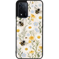 Coque OPPO A93s 5G - Silicone rigide noir Pattern bees Spring 2026