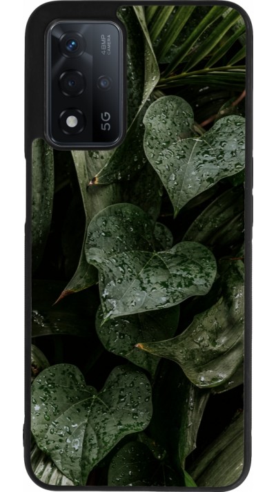 Coque OPPO A93s 5G - Silicone rigide noir Spring 23 fresh plants