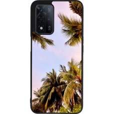 Coque OPPO A93s 5G - Silicone rigide noir Summer 2023 palm tree vibe