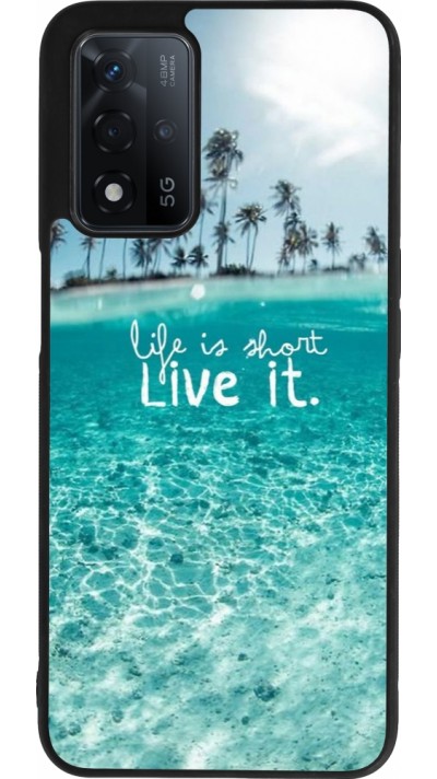 Coque OPPO A93s 5G - Silicone rigide noir Summer 18 24