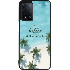 Coque OPPO A93s 5G - Silicone rigide noir Summer 2025 Life is better at the beach