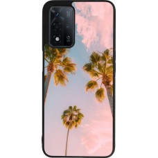 Coque OPPO A93s 5G - Silicone rigide noir Summer 2025 Palmiers