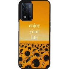 OPPO A93s 5G Case Hülle - Silikon schwarz Summer 2026 Enjoy your life