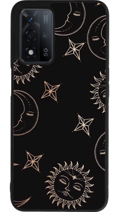 Coque OPPO A93s 5G - Silicone rigide noir Suns and Moons