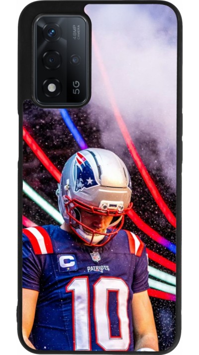 Coque OPPO A93s 5G - Silicone rigide noir Super Bowl 26 Patriots 3