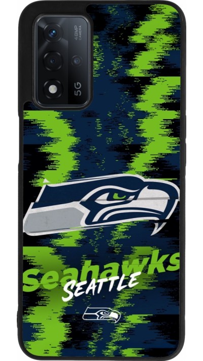 Coque OPPO A93s 5G - Silicone rigide noir Super Bowl 26 Seattle 2
