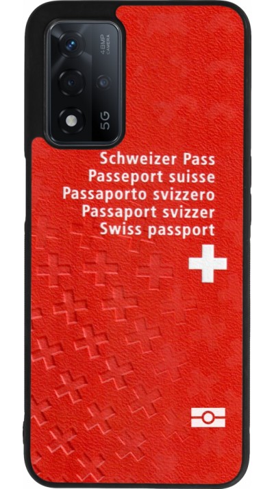 Coque OPPO A93s 5G - Silicone rigide noir Swiss Passport