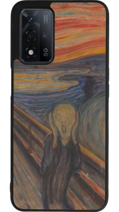 Coque OPPO A93s 5G - Silicone rigide noir Tableau art - Le Cri - Edvard Munch