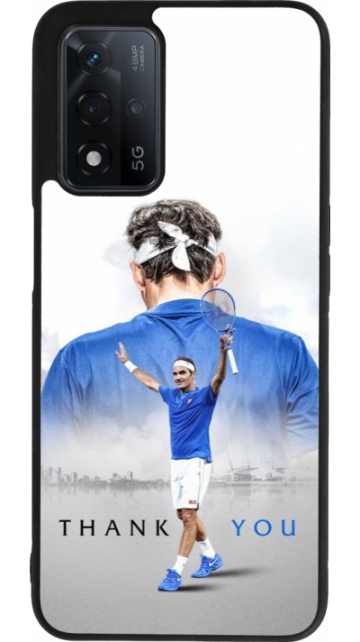 Coque OPPO A93s 5G - Silicone rigide noir Thank you Roger