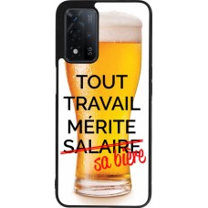 Coque OPPO A93s 5G - Silicone rigide noir Tout travail mérite sa bière