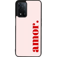 Coque OPPO A93s 5G - Silicone rigide noir Valentine 2024 amor