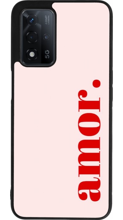 Coque OPPO A93s 5G - Silicone rigide noir Valentine 2024 amor