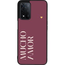 OPPO A93s 5G Case Hülle - Silikon schwarz Valentine 2024 mucho amor rosado