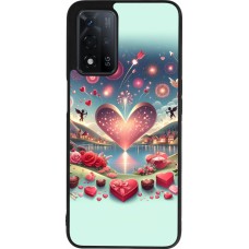 Coque OPPO A93s 5G - Silicone rigide noir Valentine 2025 Chic