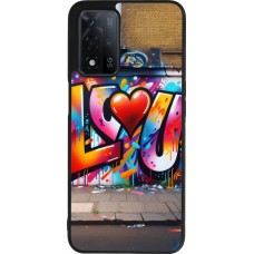 Coque OPPO A93s 5G - Silicone rigide noir Valentine 2025 Love U Tag