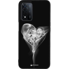 Coque OPPO A93s 5G - Silicone rigide noir Valentine 2022 Black Smoke