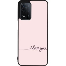 Coque OPPO A93s 5G - Silicone rigide noir Valentine 2023 i love you writing