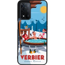 Coque OPPO A93s 5G - Silicone rigide noir Verbier Mountain Jacuzzi