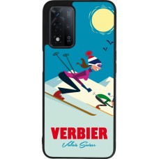Coque OPPO A93s 5G - Silicone rigide noir Verbier Ski Downhill