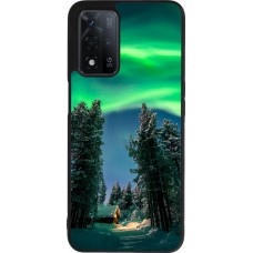 Coque OPPO A93s 5G - Silicone rigide noir Winter 22 Northern Lights