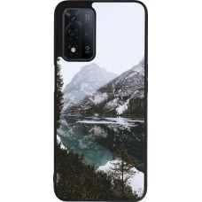Coque OPPO A93s 5G - Silicone rigide noir Winter 22 snowy mountain and lake